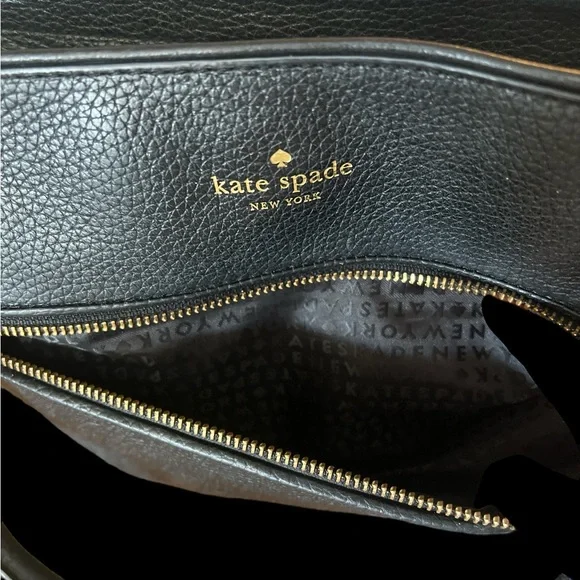 Kate Spade Large Black Leather Tote - Picture 3 of 9